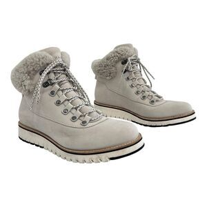Cole Haan GrandExplore Shearling Hiker Boots Womens Size 8 Nubuck Leather Winter